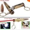 Multifunction Bullet Shape Keychain Laser